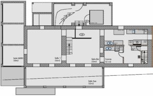 Plan de l'Auberge de la Valette avant travaux